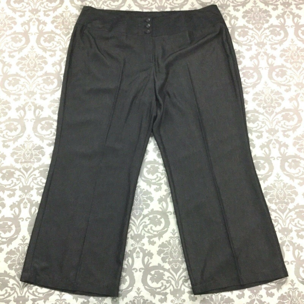 Ashley Stewart Pants sz 24 Gray Shimmer